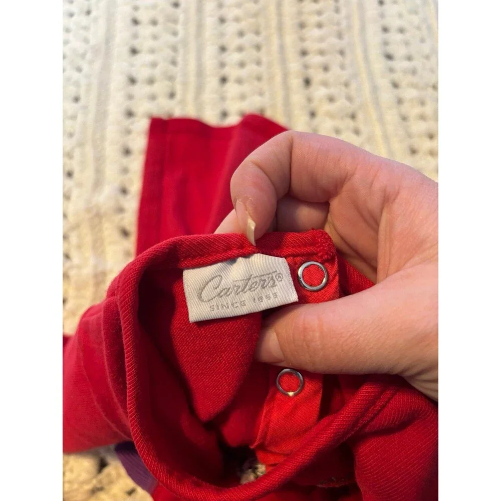 Carter’s vintage red dress jester clown carnival 18 mths embroidered